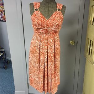 Anne Klein orange summery dress